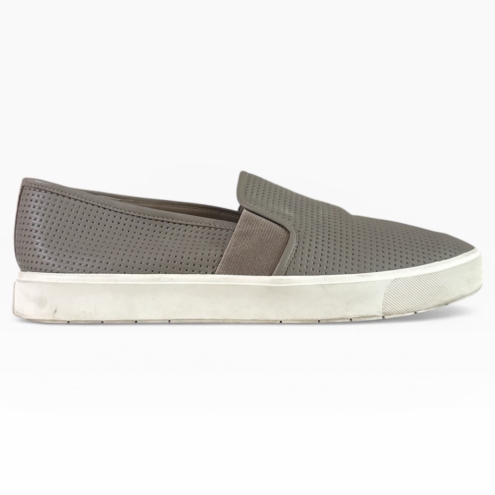Vince Perforated Leather Slip On Sneakers Womens Size 9